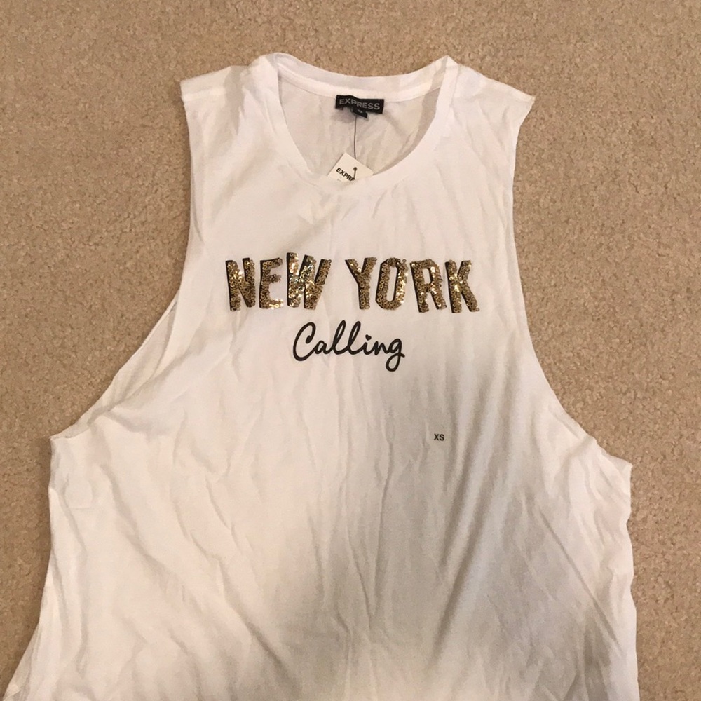 Cute sequin muscle tank. Never worn!